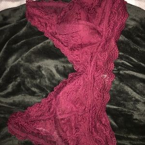 Maroon bralette